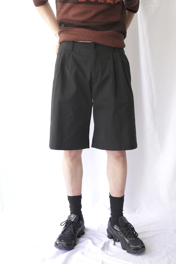 PONTE SHORTS / STUDIO BLACK MICRO CANVAS