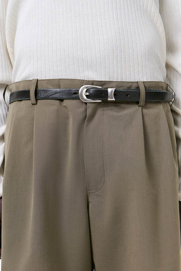 2CM BELT / BLACK LEATHER