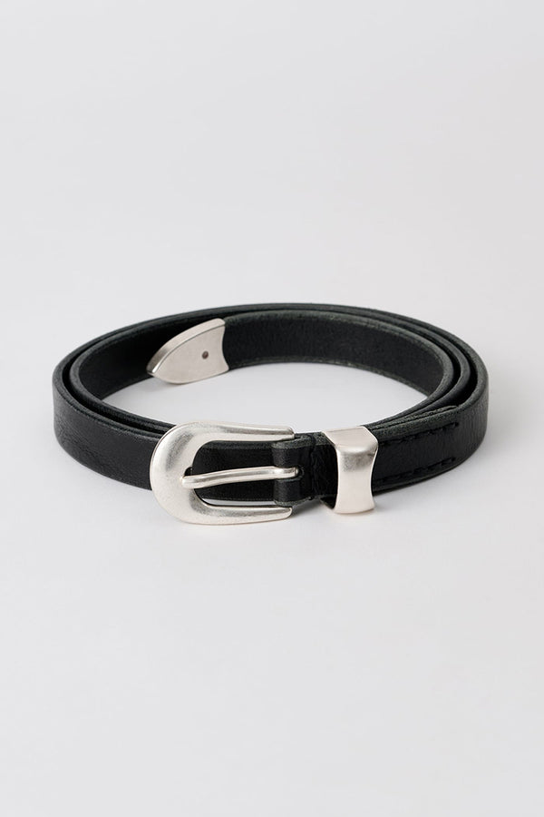 2CM BELT / BLACK LEATHER [26AW入荷予定］