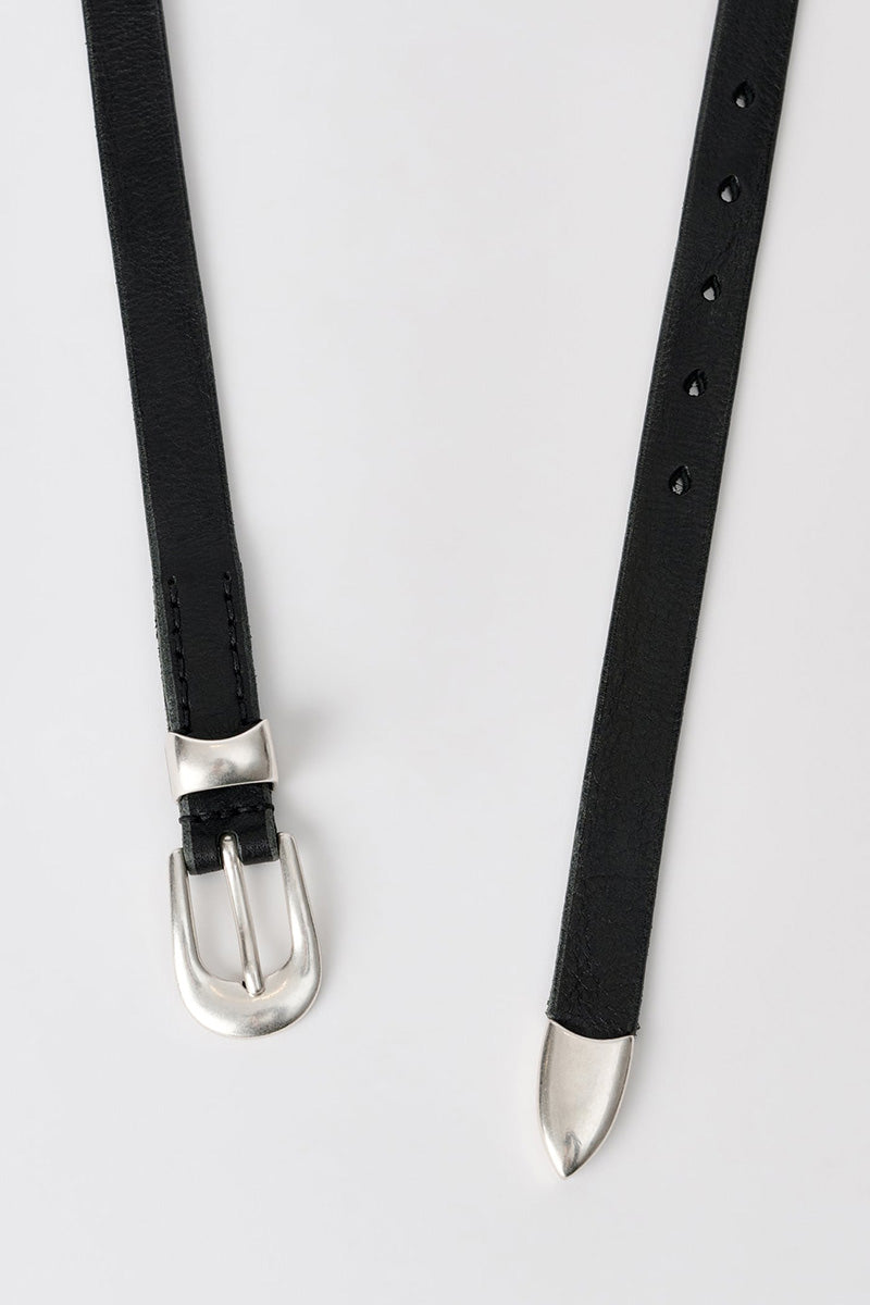 2CM BELT / BLACK LEATHER [26AW入荷予定］