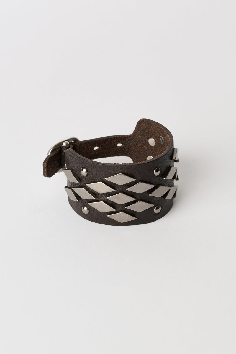 ABSTRACT SNAKE BRACELET / OILY BROWN COWHIDE [Scheduled to arrive in Autumn/Winter 2026]