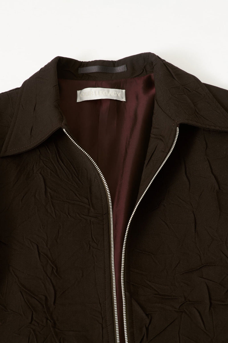 MINI JACKET / OBSCURA BROWN IMPRINT WOOL