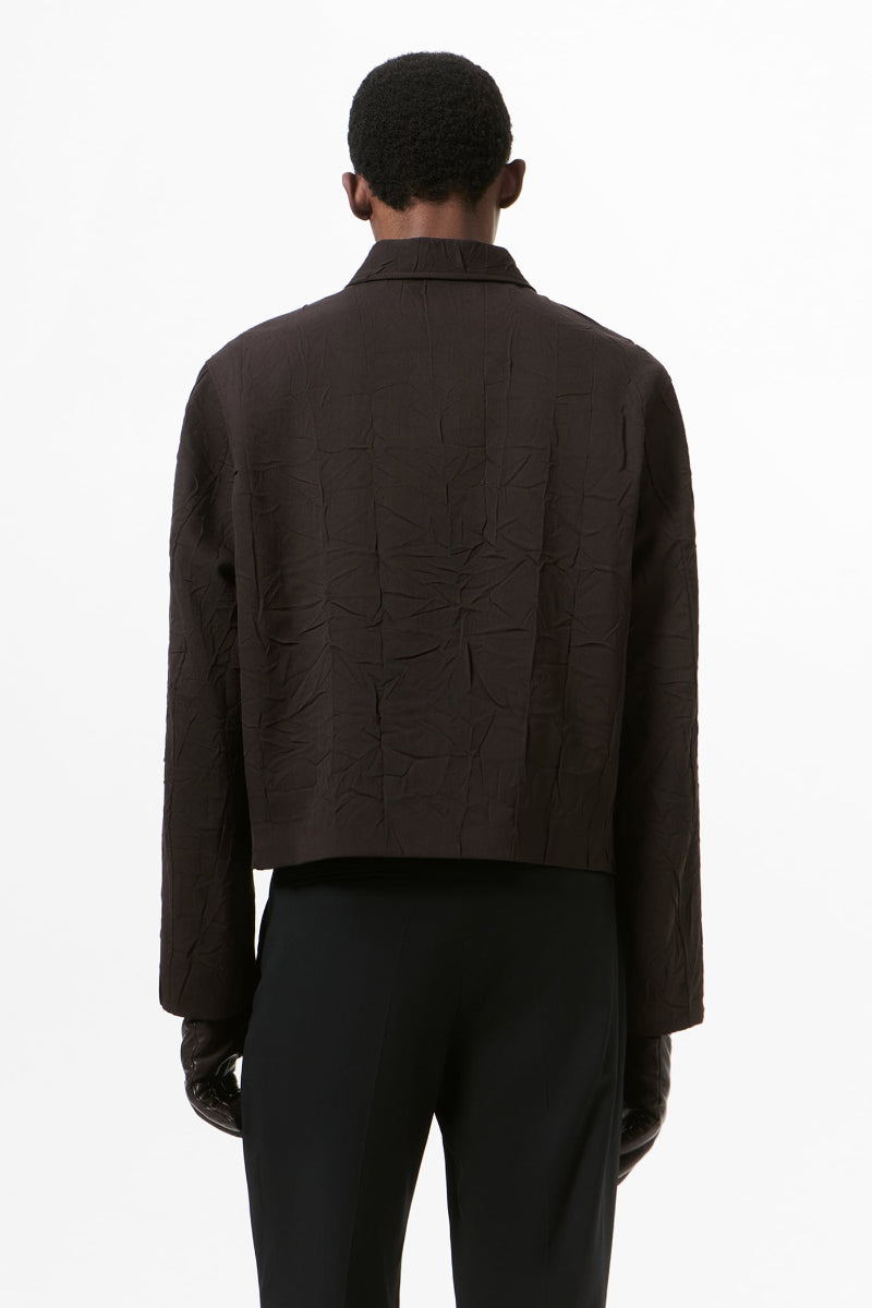 MINI JACKET / OBSCURA BROWN IMPRINT WOOL