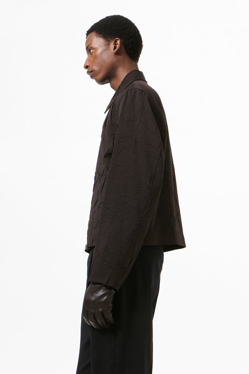 MINI JACKET / OBSCURA BROWN IMPRINT WOOL