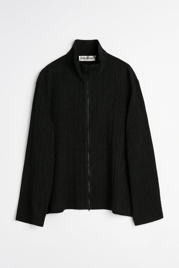 SHRUNKEN FULL-ZIP / WORN GRAPHITE ATHLETIC RIB