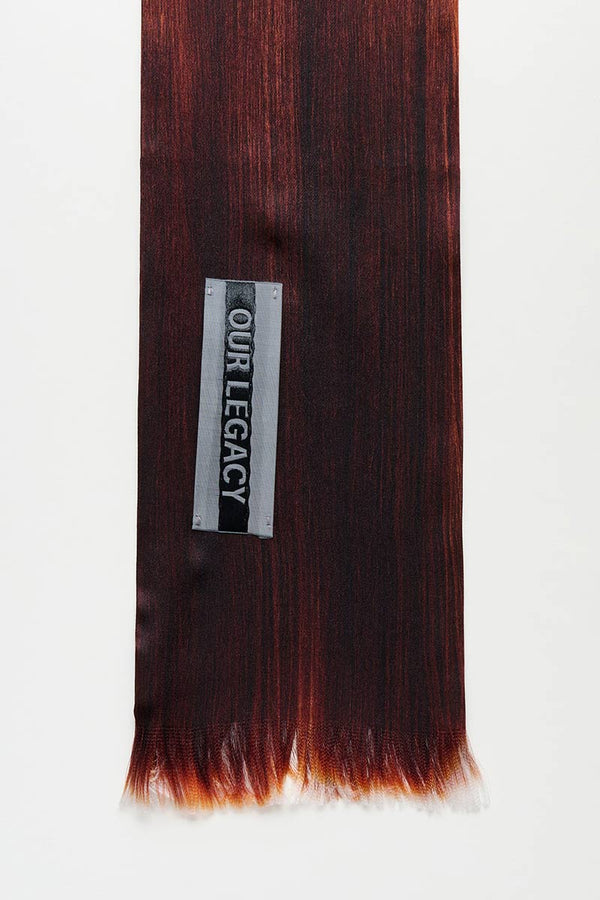 LONG HAIR SCARF / BRUNETTE SILK SATIN