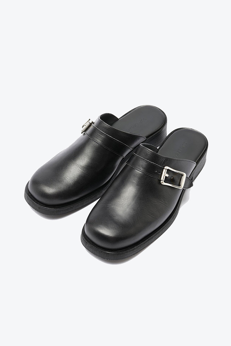 OUR LEGACY | CAMION MULE / BLACK LEATHER レザーミュールサンダル