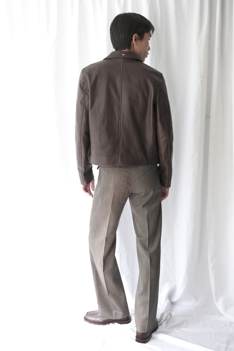 MINI JACKET / MATTED BROWN WAXED BOVINE [Expected to arrive in Autumn/Winter 2026]
