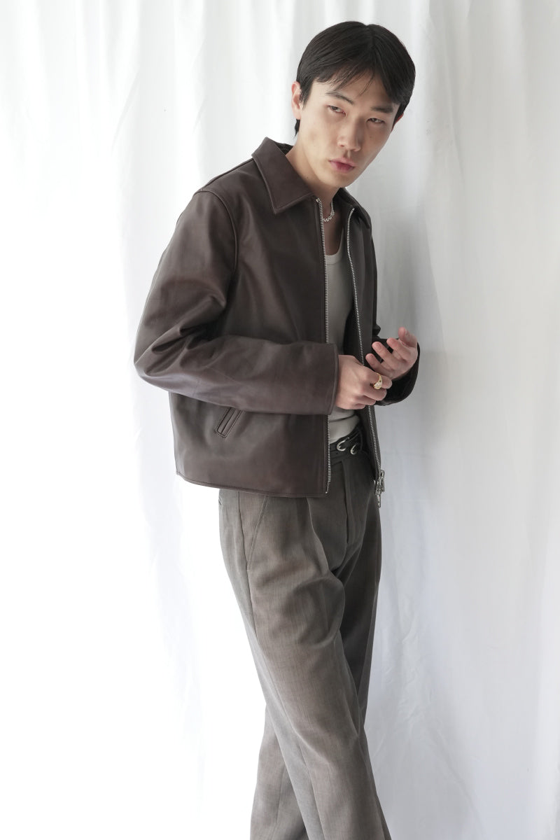 MINI JACKET / MATTED BROWN WAXED BOVINE [Expected to arrive in Autumn/Winter 2026]