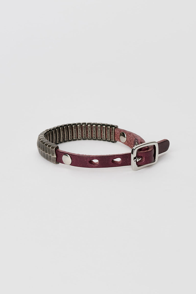 SPINE BRACELET / SHADOW BERRY LEATHER