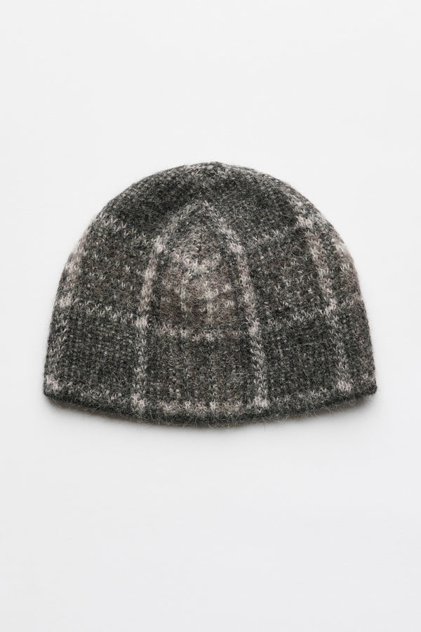 BEANIE / GRAND CHECK FUZZY ALPACA [Expected to arrive in Autumn/Winter 2026]