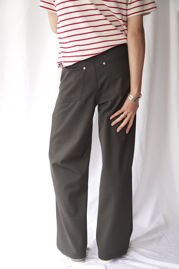 STELLAR TROUSERS / BROWN MELANGE TWILL
