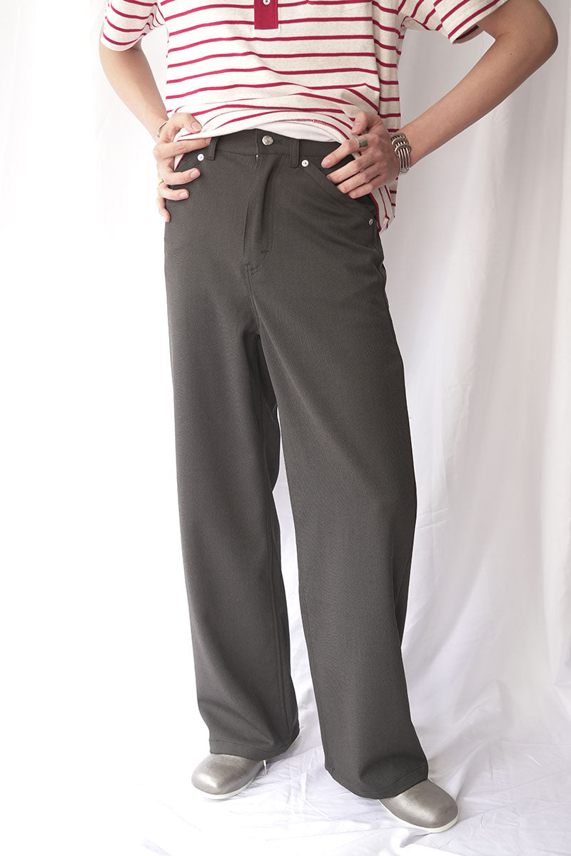 STELLAR TROUSERS / BROWN MELANGE TWILL