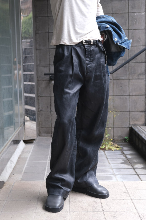 STILL CHINO / LACQUER BLACK MIRROR TENCEL [Scheduled for 26AW arrival]