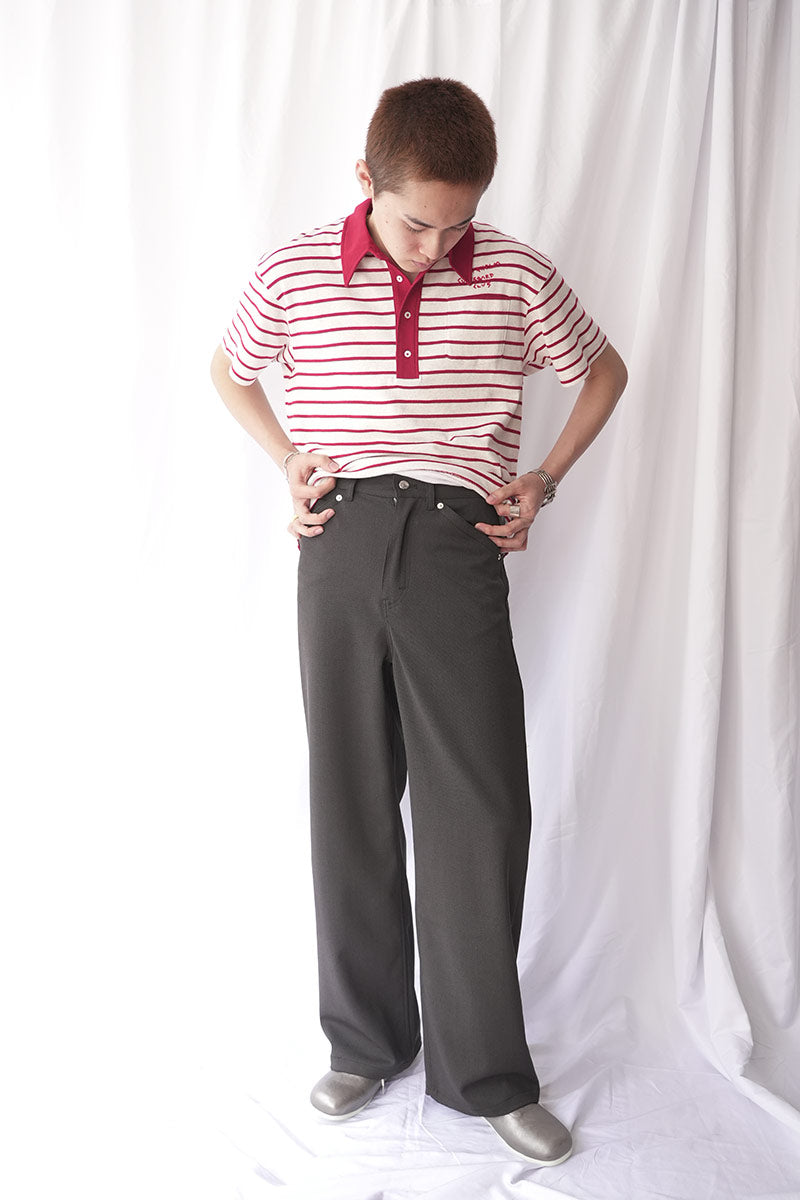 POCKET POLO / RED STRIPE