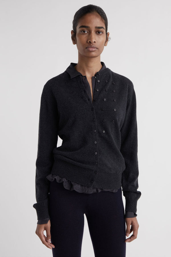 ANGELINA B KNIT CARDIGAN / GREY