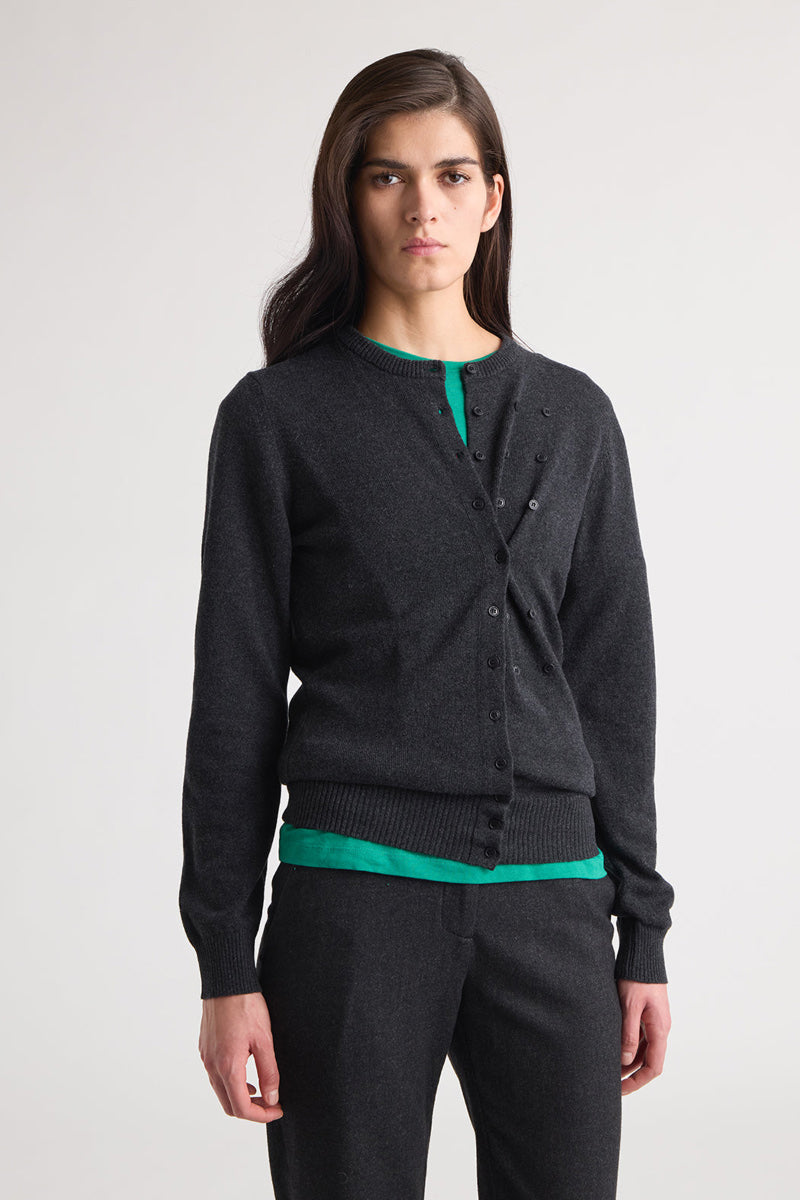 ANGELINA B KNIT CARDIGAN / GREY