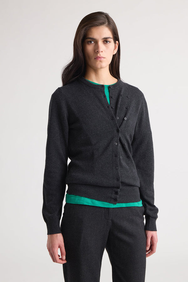 ANGELINA B KNIT CARDIGAN / GREY