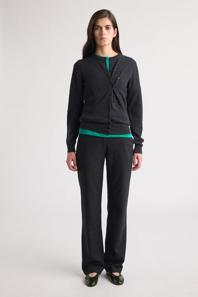 ANGELINA B KNIT CARDIGAN / GREY