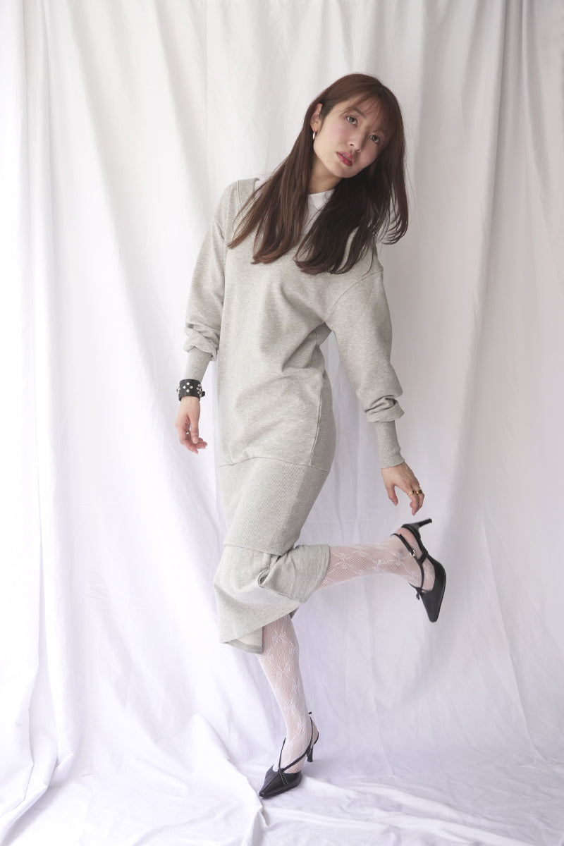 BELDA SWEAT DRESS / GREY