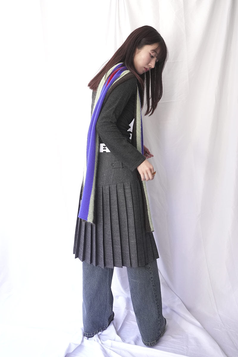 PLUGIN MIDI PLEAT SKIRT / GREY