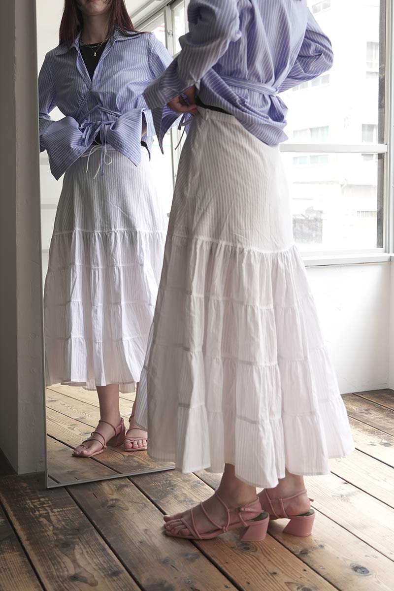 LONG ETOILE SKIRT / WHITE [20% OFF]