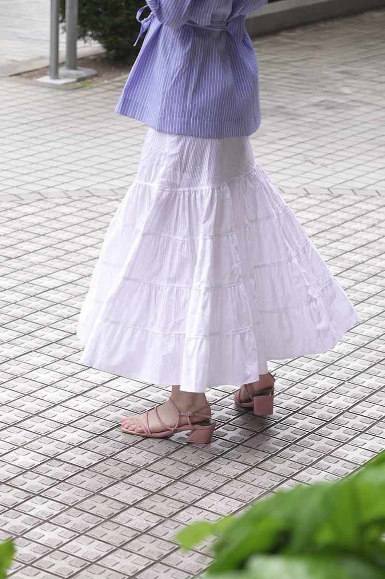 LONG ETOILE SKIRT / WHITE