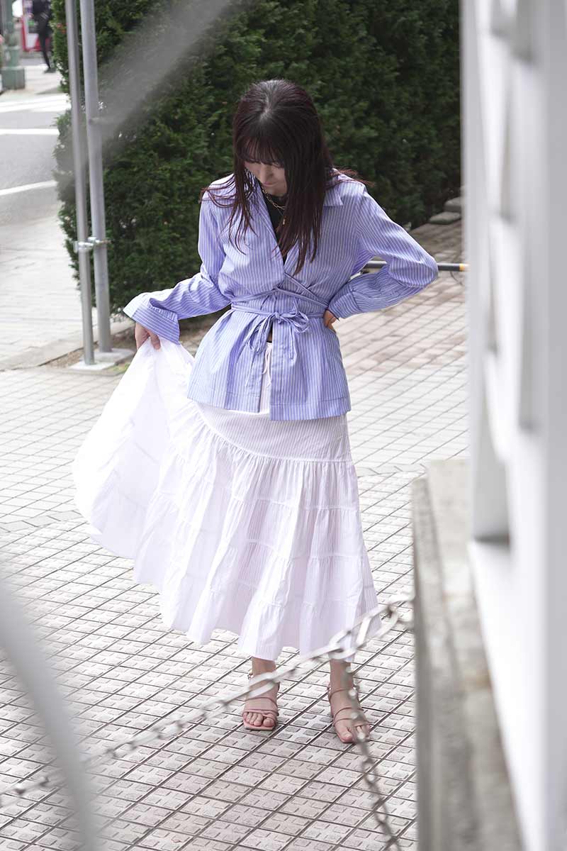 LONG ETOILE SKIRT / WHITE [20% OFF]