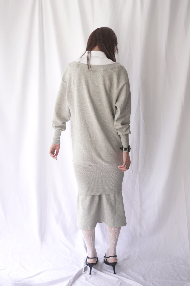 BELDA SWEAT DRESS / GREY