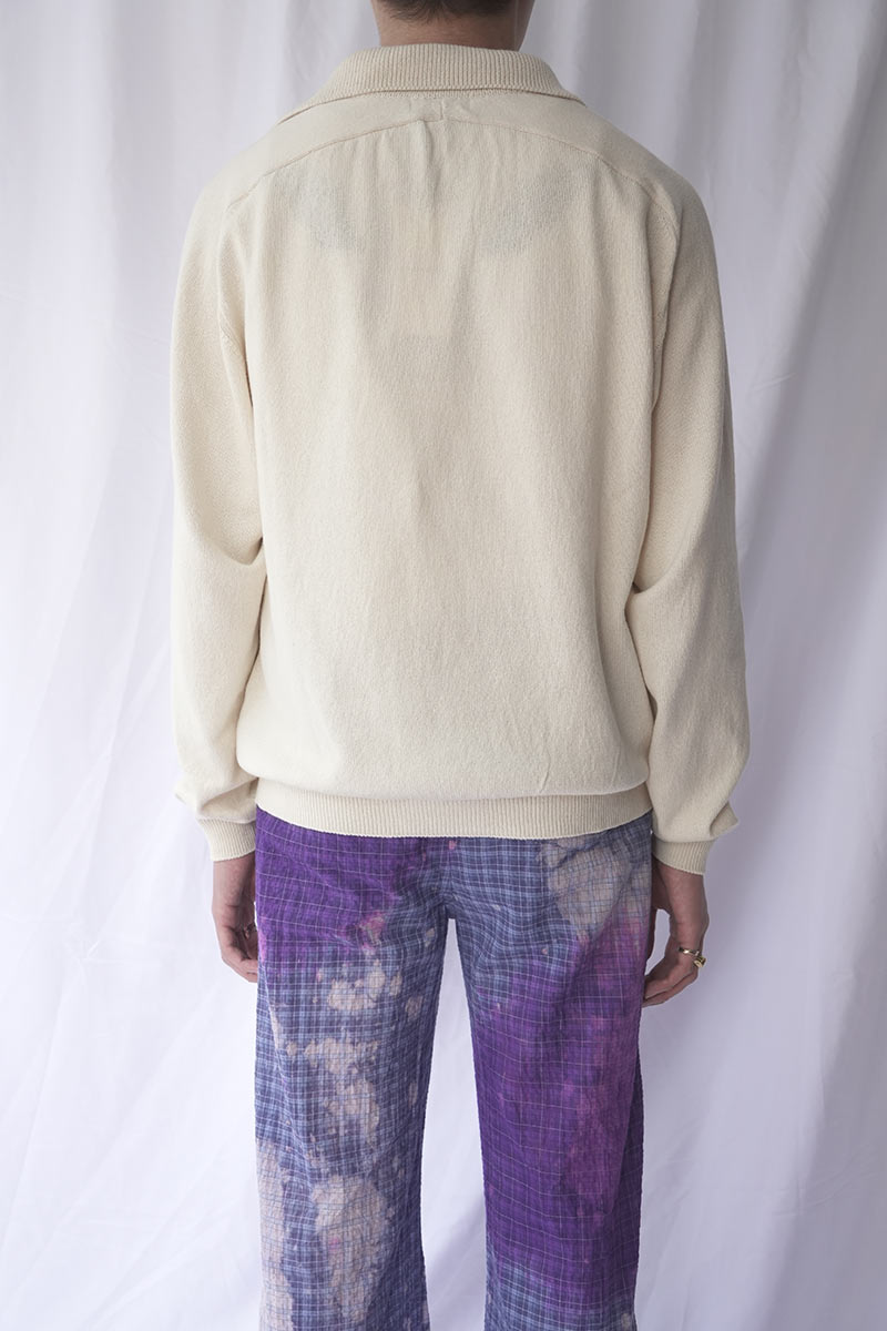 BUTTON LESS POLO SHIRT COTTON CASHMERE / IVORY [神戸店]