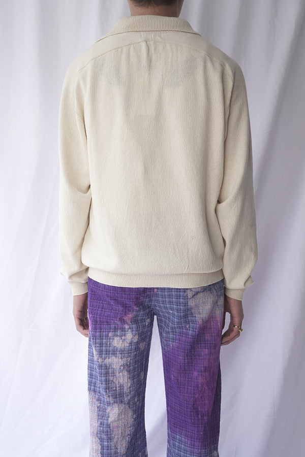 BUTTON LESS POLO SHIRT COTTON CASHMERE / IVORY [神戸店]