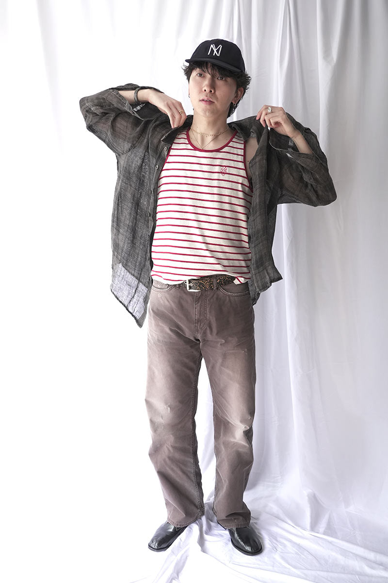 HARP TANKTOP / RED STRIPE