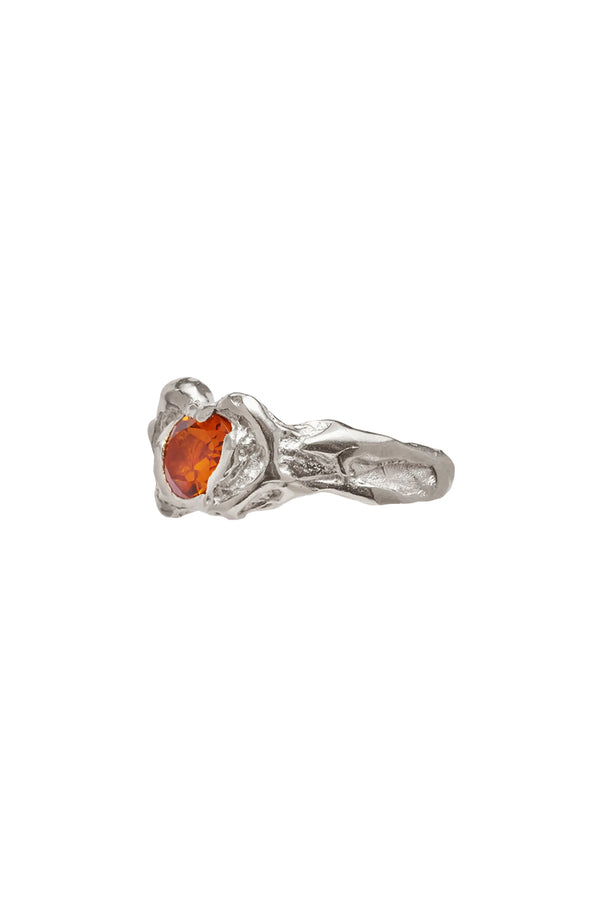 OLA RING / 925 STERLING SILVER-NATURAL ORANGE CITRINE