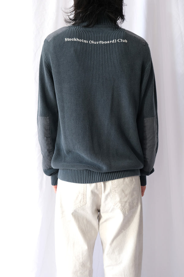VOY ZIP-UP SWEATER / WASHED BLACK