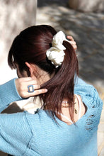 Load image into Gallery viewer, OVERSIZED SILK SCRUNCHIE / WHITE