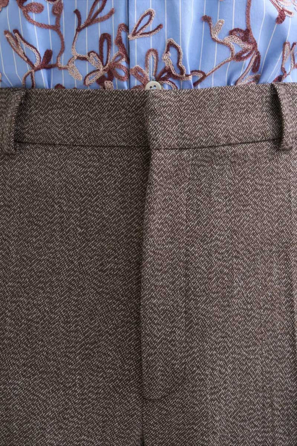 TAILORED TROUSER / DARK BEIGE MELANGE