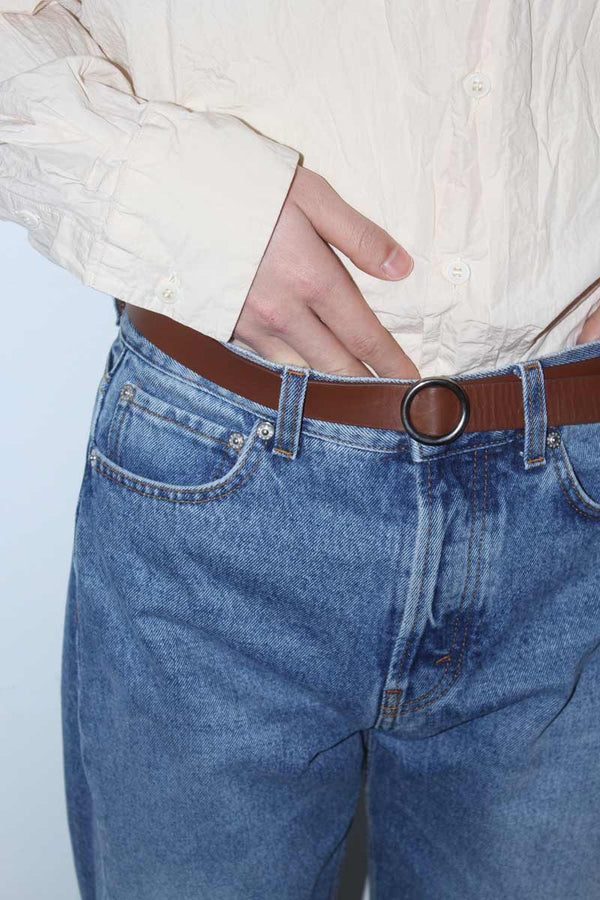 CIRCLE BELT / DARK BROWN