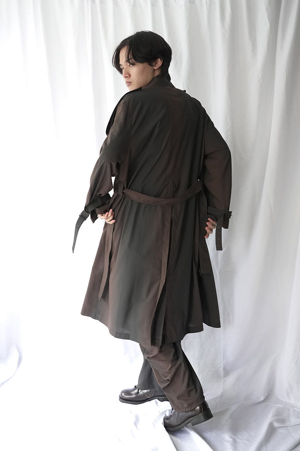 KIVULI PRINT LIGHT WEIGHT COAT .15 / DARK BROWN