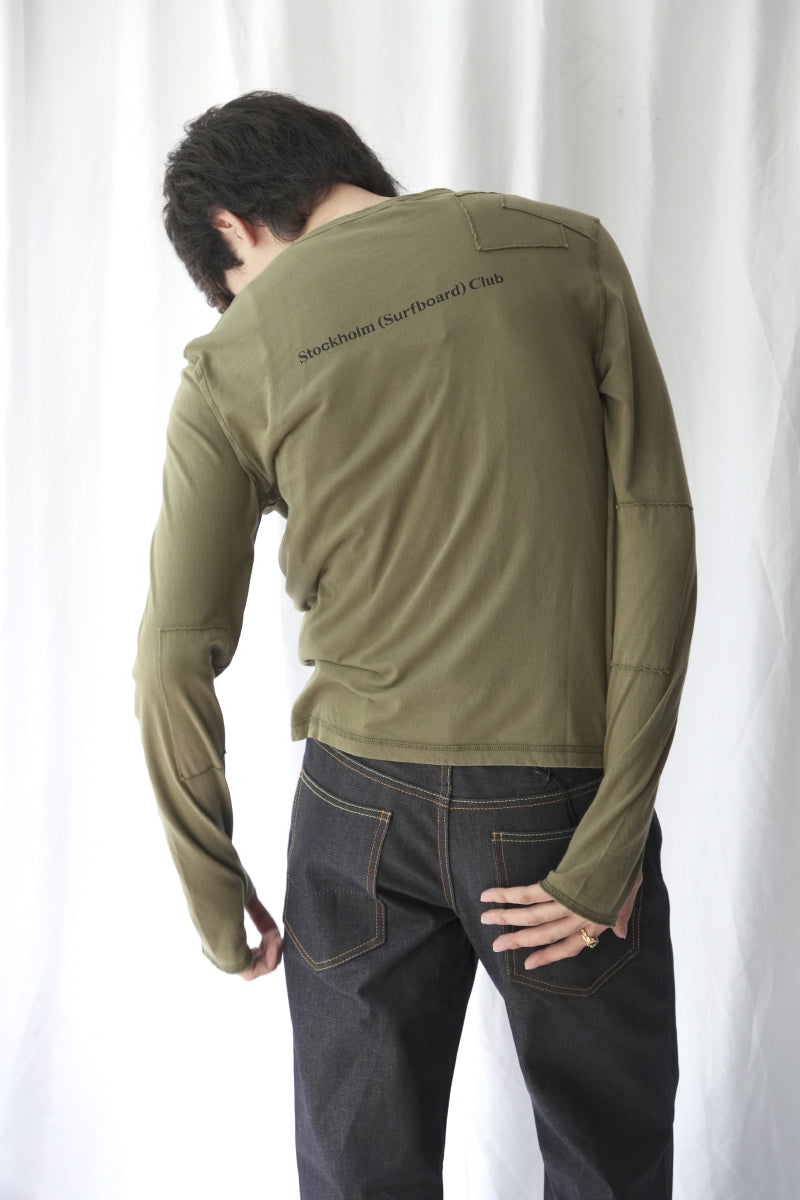 THEO PATCHWORK TOP / GREEN