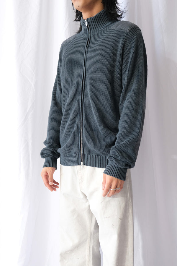 VOY ZIP-UP SWEATER / WASHED BLACK
