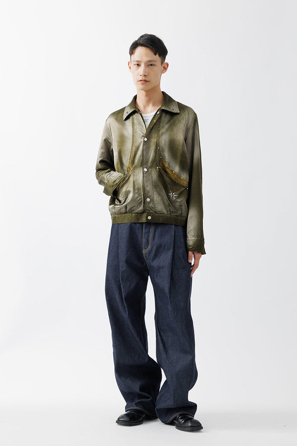 RUSTY SATIN SPORTS JACKET .15 / OLIVE