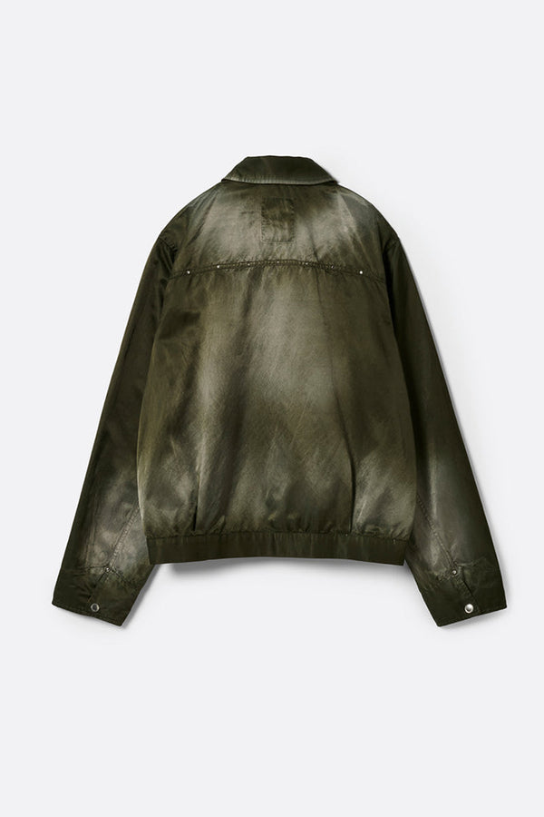 RUSTY SATIN SPORTS JACKET .15 / OLIVE