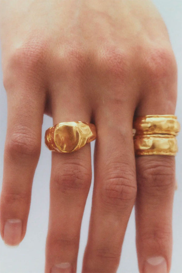 SELLO SOYE RING / 18K GOLD PLATED 925 STERLING SILVER