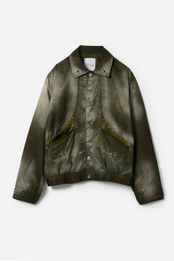 RUSTY SATIN SPORTS JACKET .15 / OLIVE