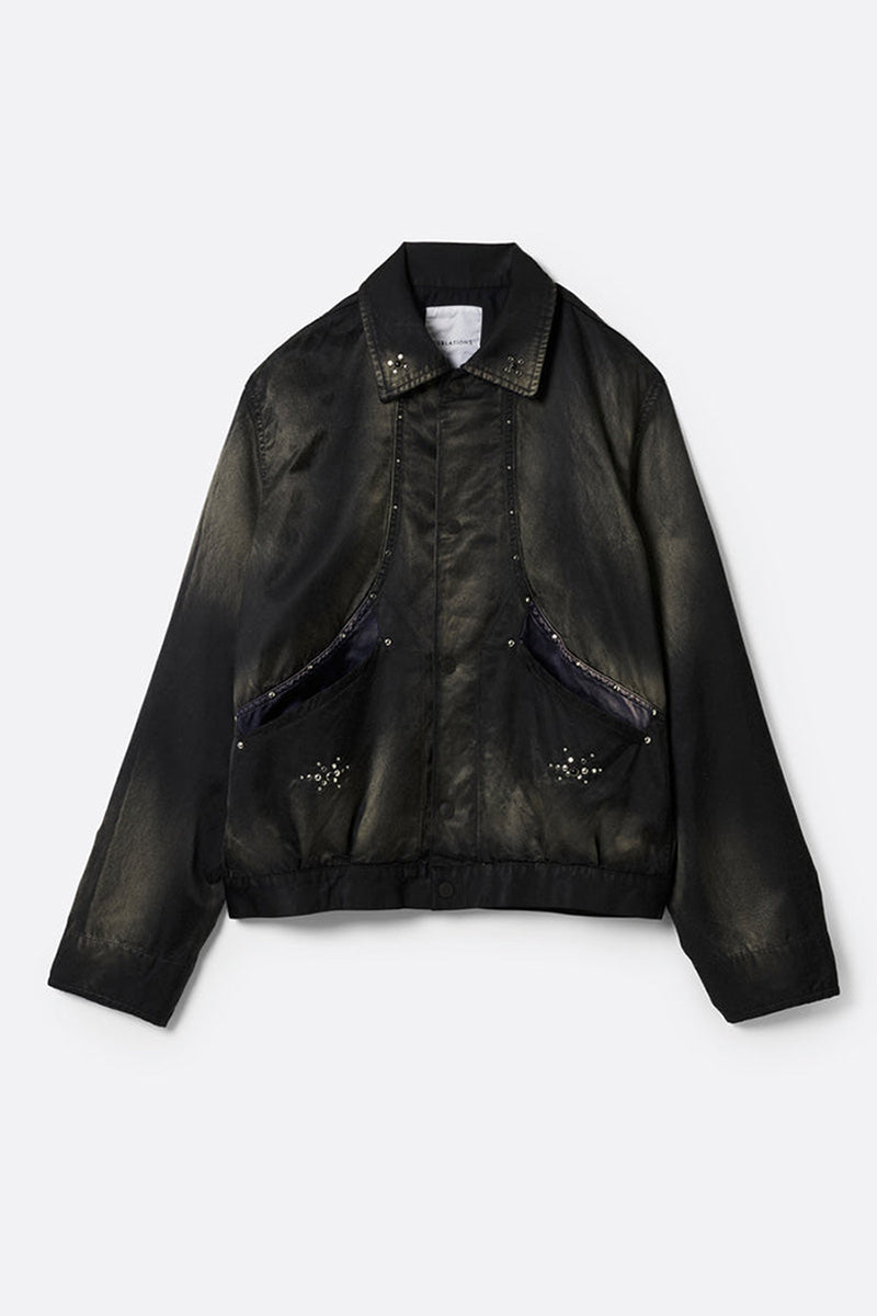 RUSTY SATIN SPORTS JACKET .15 / BLACK