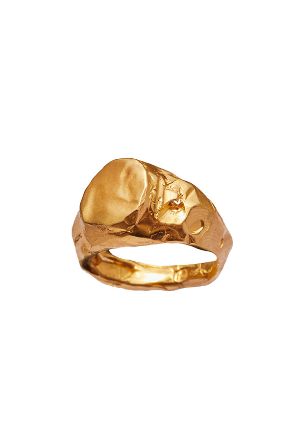 SELLO SOYE RING / 18K GOLD PLATED 925 STERLING SILVER