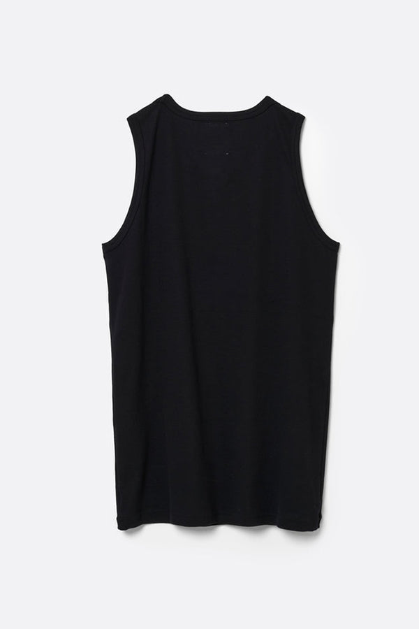 LOGO PRINT RIB TANKTOP .15 / BLACK