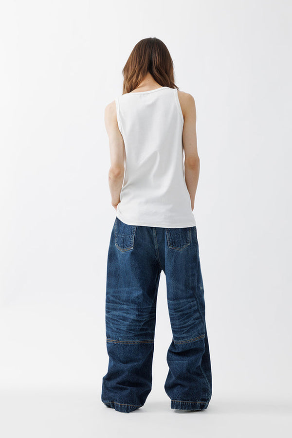 LOGO PRINT RIB TANKTOP .15 / WHITE