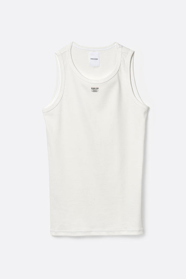 LOGO PRINT RIB TANKTOP .15 / WHITE