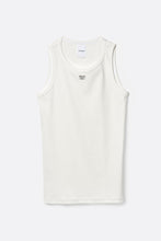 画像をギャラリービューアに読み込む, LOGO PRINT RIB TANKTOP .15 / WHITE